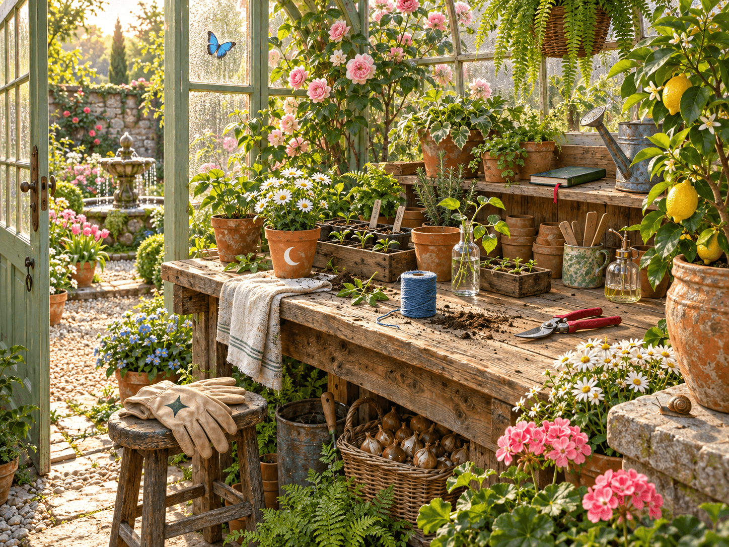 Morning in the Hidden Greenhouse Spot the Difference puzzle