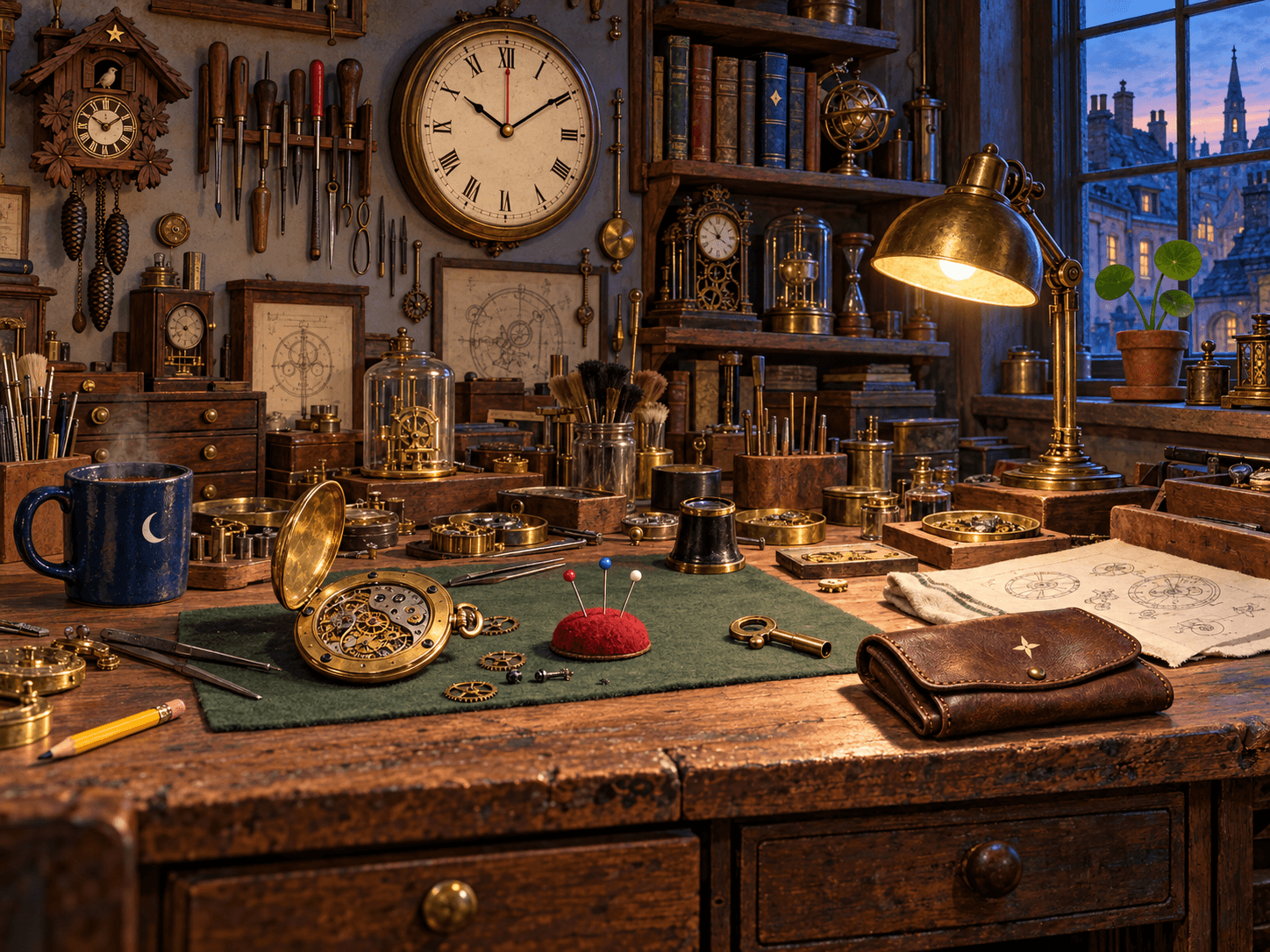 The Clockmaker's Twilight Workshop Spot the Difference puzzle